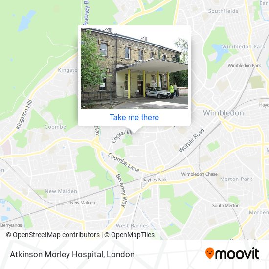 Atkinson Morley Hospital map