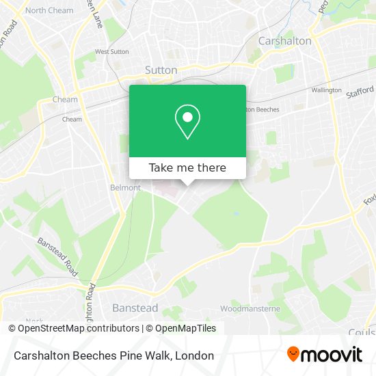 Carshalton Beeches Pine Walk map
