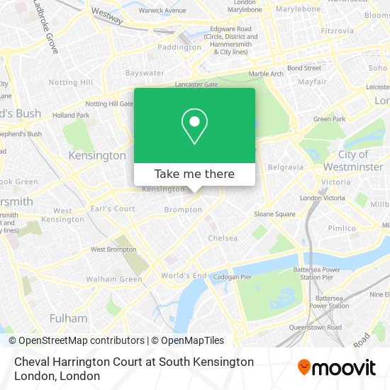 Cheval Harrington Court at South Kensington London map