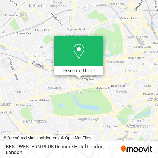 BEST WESTERN PLUS Delmere Hotel London map