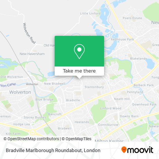 Bradville Marlborough Roundabout map