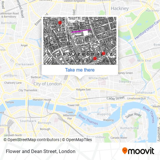 Flower and Dean Street map