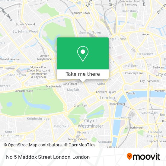 No 5 Maddox Street London map