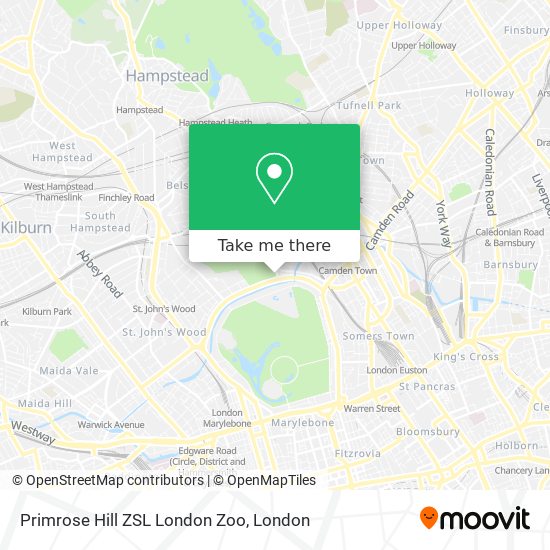 Primrose Hill ZSL London Zoo map