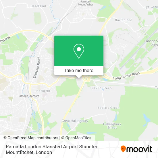 Ramada London Stansted Airport Stansted Mountfitchet map