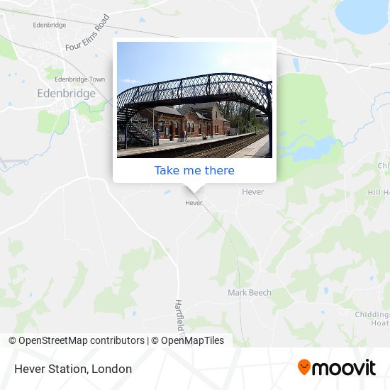 Hever Station map