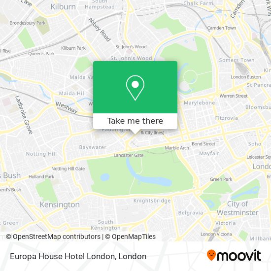 Europa House Hotel London map