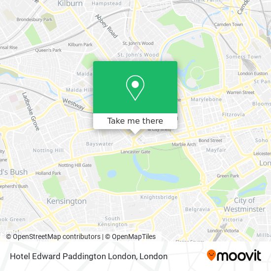 Hotel Edward Paddington London map
