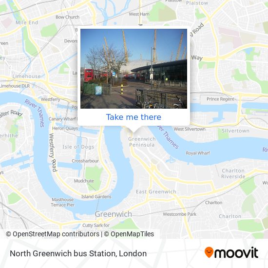 North Greenwich bus Station map