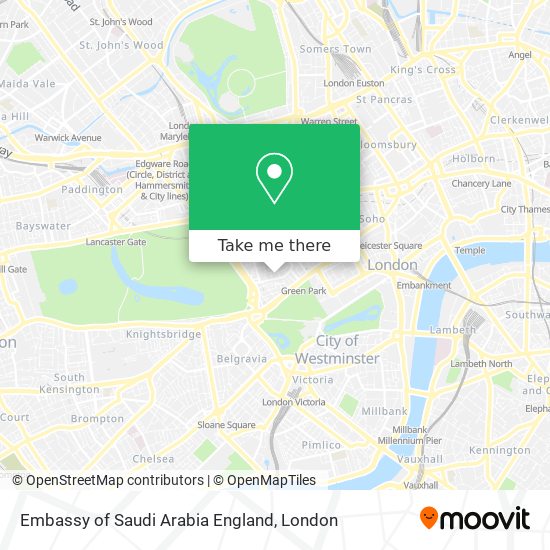 Embassy of Saudi Arabia England map