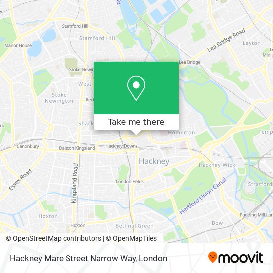 Hackney Mare Street Narrow Way map