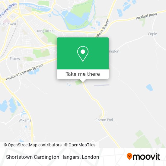Shortstown Cardington Hangars map