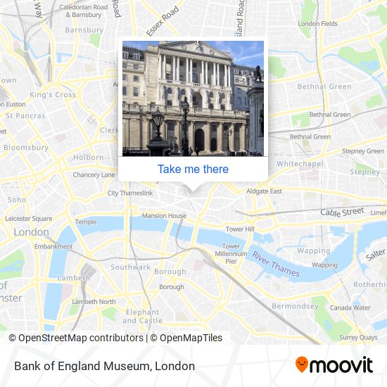 Bank of England Museum map