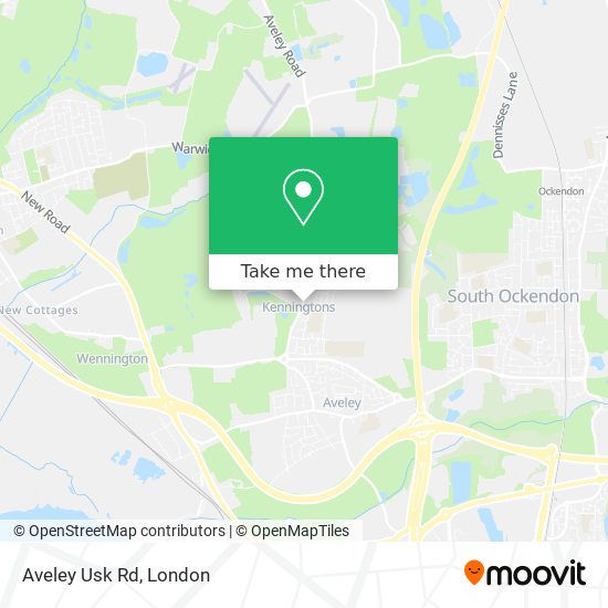 Aveley Usk Rd map