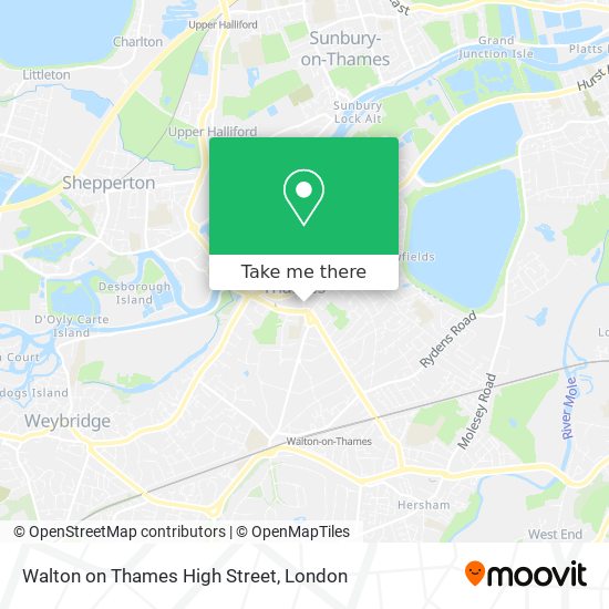 Walton on Thames High Street map