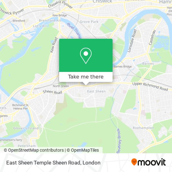 East Sheen Temple Sheen Road map