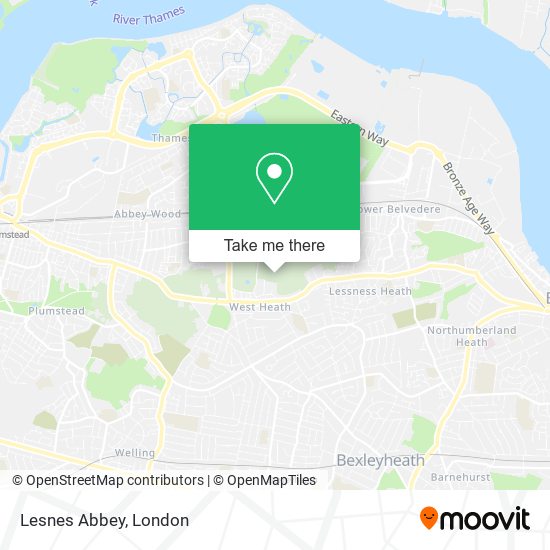 Lesnes Abbey map
