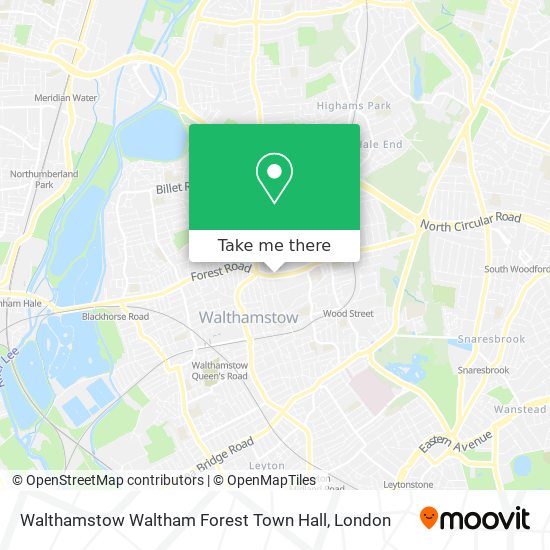 Walthamstow Waltham Forest Town Hall map