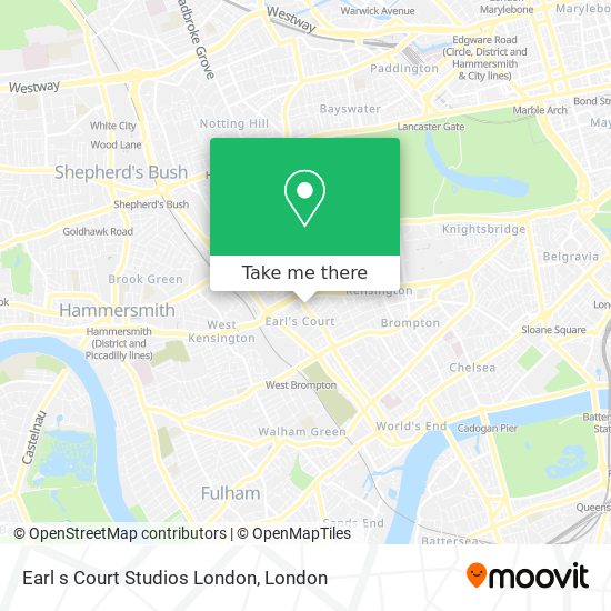 Earl s Court Studios London map