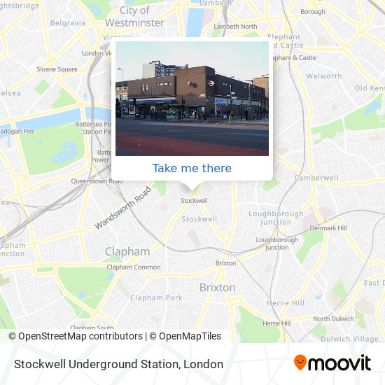 Stockwell Underground Station map