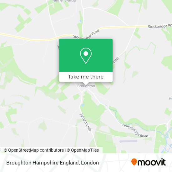 Broughton Hampshire England map