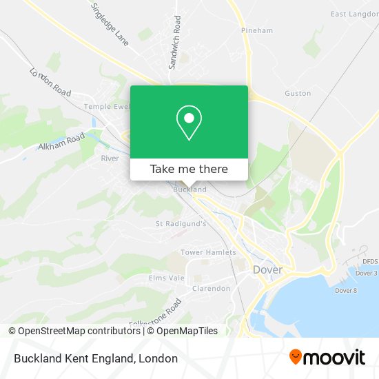 Buckland Kent England map