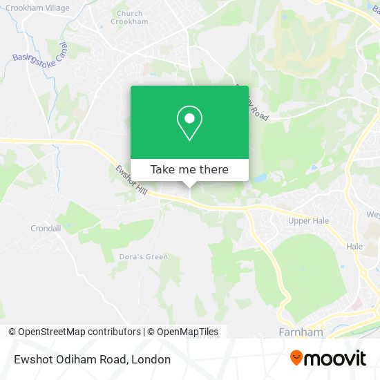 Ewshot Odiham Road map