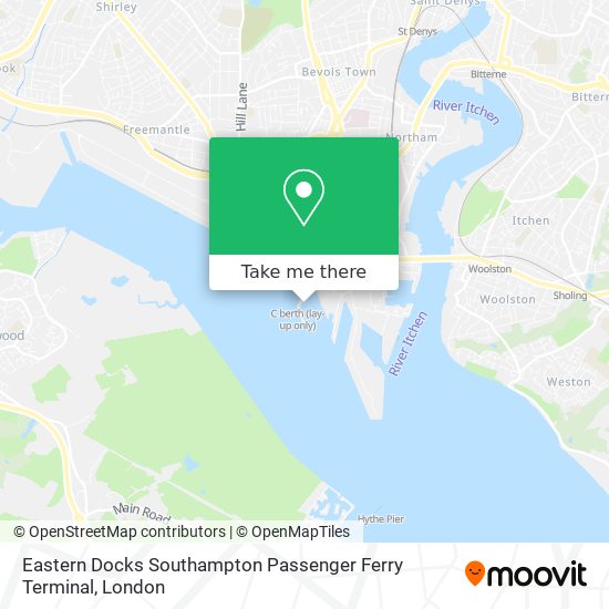 Eastern Docks Southampton Passenger Ferry Terminal map