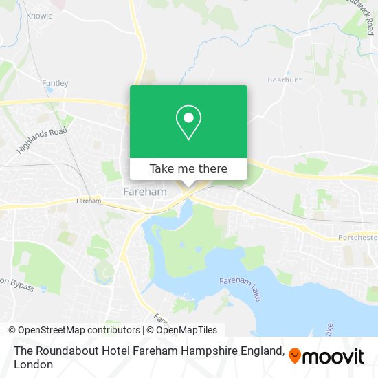The Roundabout Hotel Fareham Hampshire England map