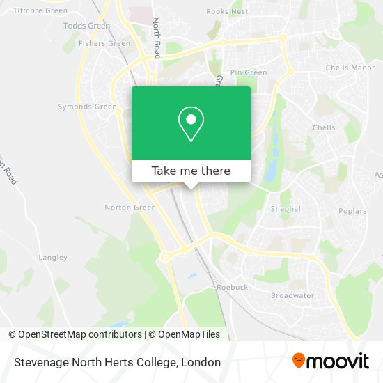 Stevenage North Herts College map