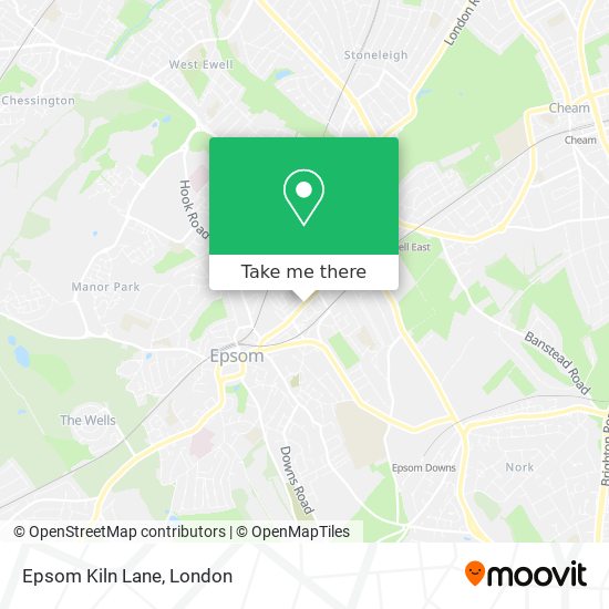 Epsom Kiln Lane map