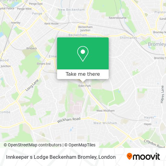 Innkeeper s Lodge Beckenham Bromley map