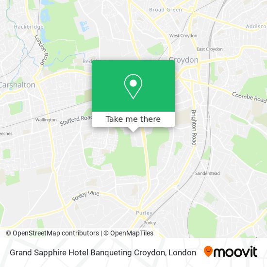 Grand Sapphire Hotel Banqueting Croydon map