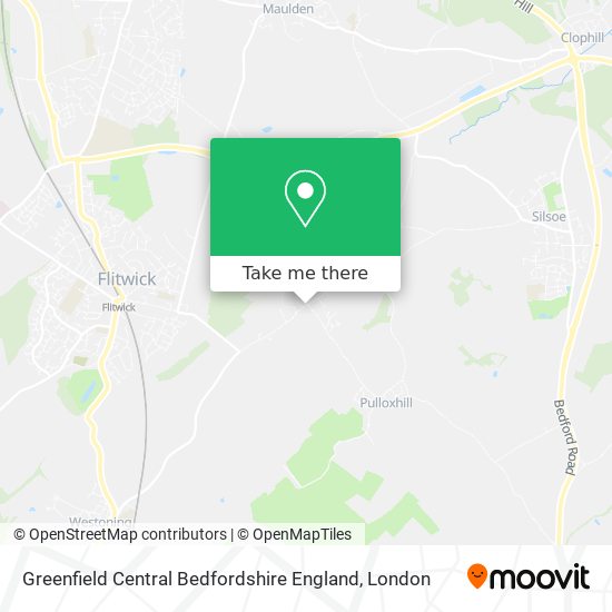 Greenfield Central Bedfordshire England map