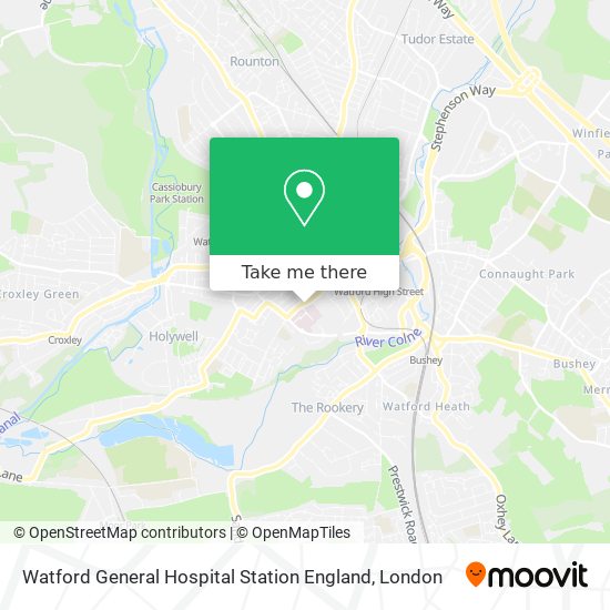 Watford General Hospital Station England map