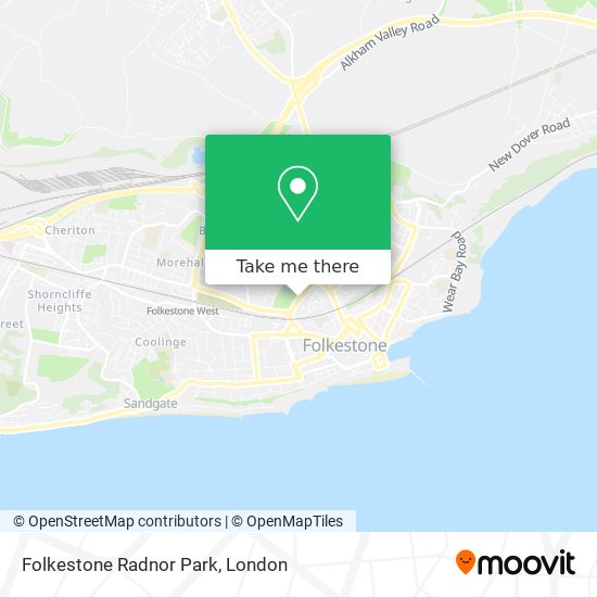 Folkestone Radnor Park map