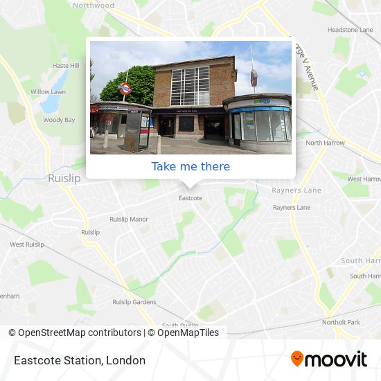 Eastcote Station map