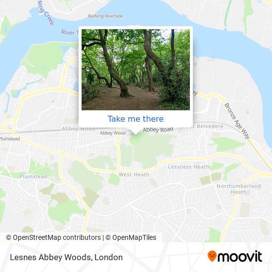 Lesnes Abbey Woods map