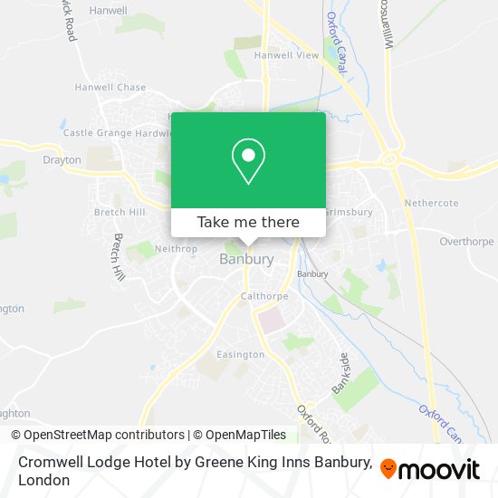 Cromwell Lodge Hotel by Greene King Inns Banbury map