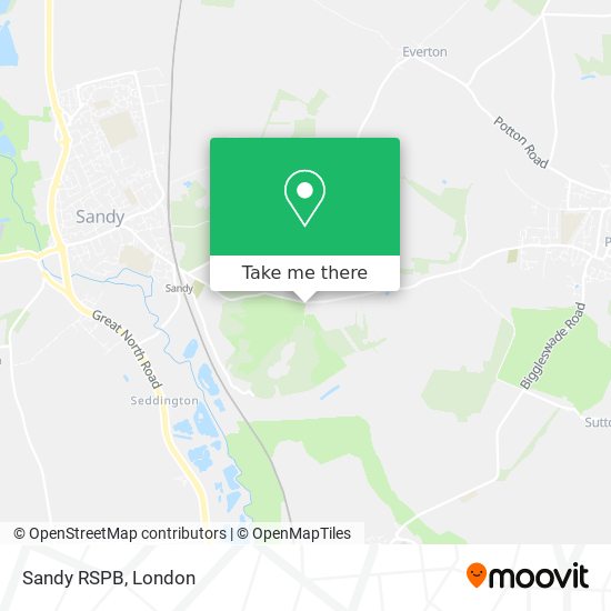 Sandy RSPB map