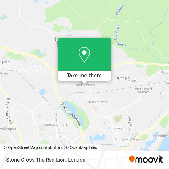 Stone Cross The Red Lion map