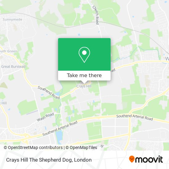 Crays Hill The Shepherd Dog map