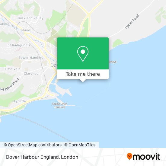 Dover Harbour England map