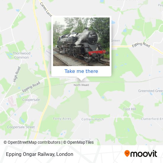 Epping Ongar Railway map