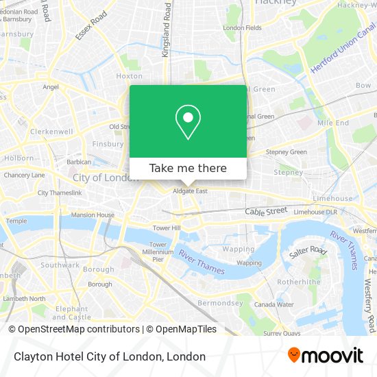 Clayton Hotel City of London map