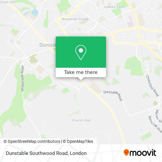 Dunstable Southwood Road map