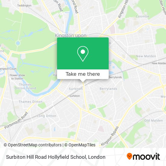 Surbiton Hill Road Hollyfield School map