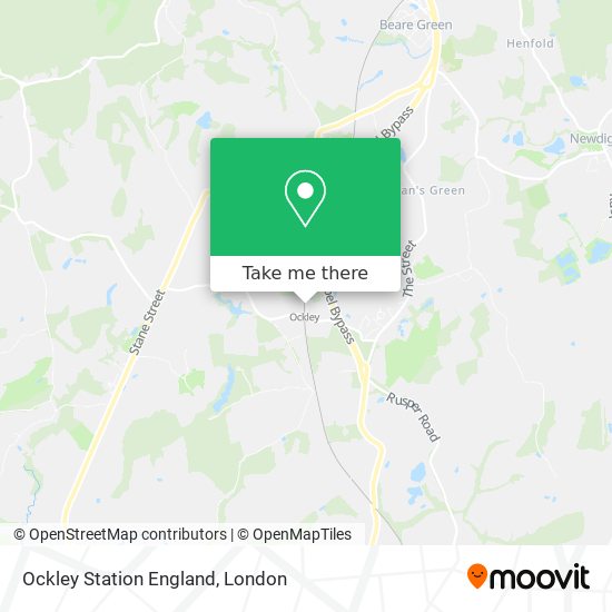 Ockley Station England map