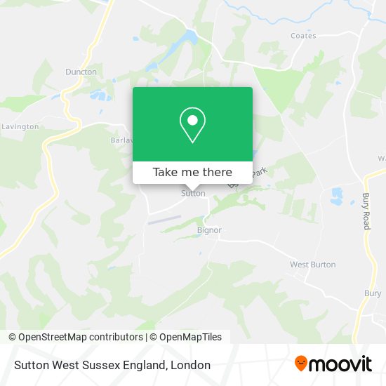 Sutton West Sussex England map