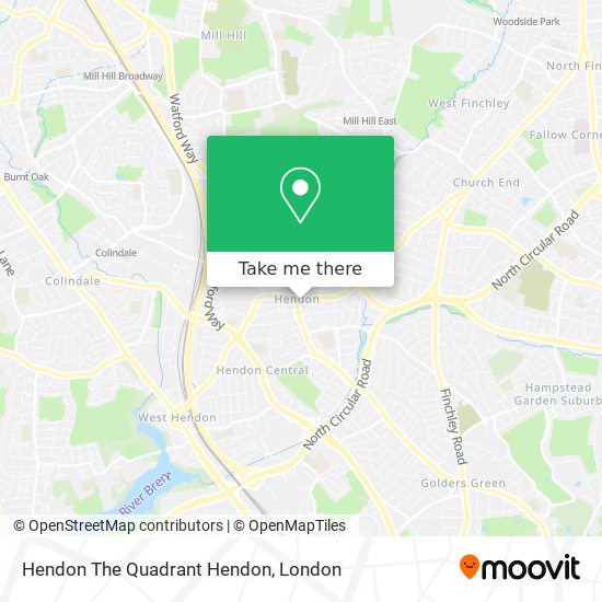 Hendon The Quadrant Hendon map